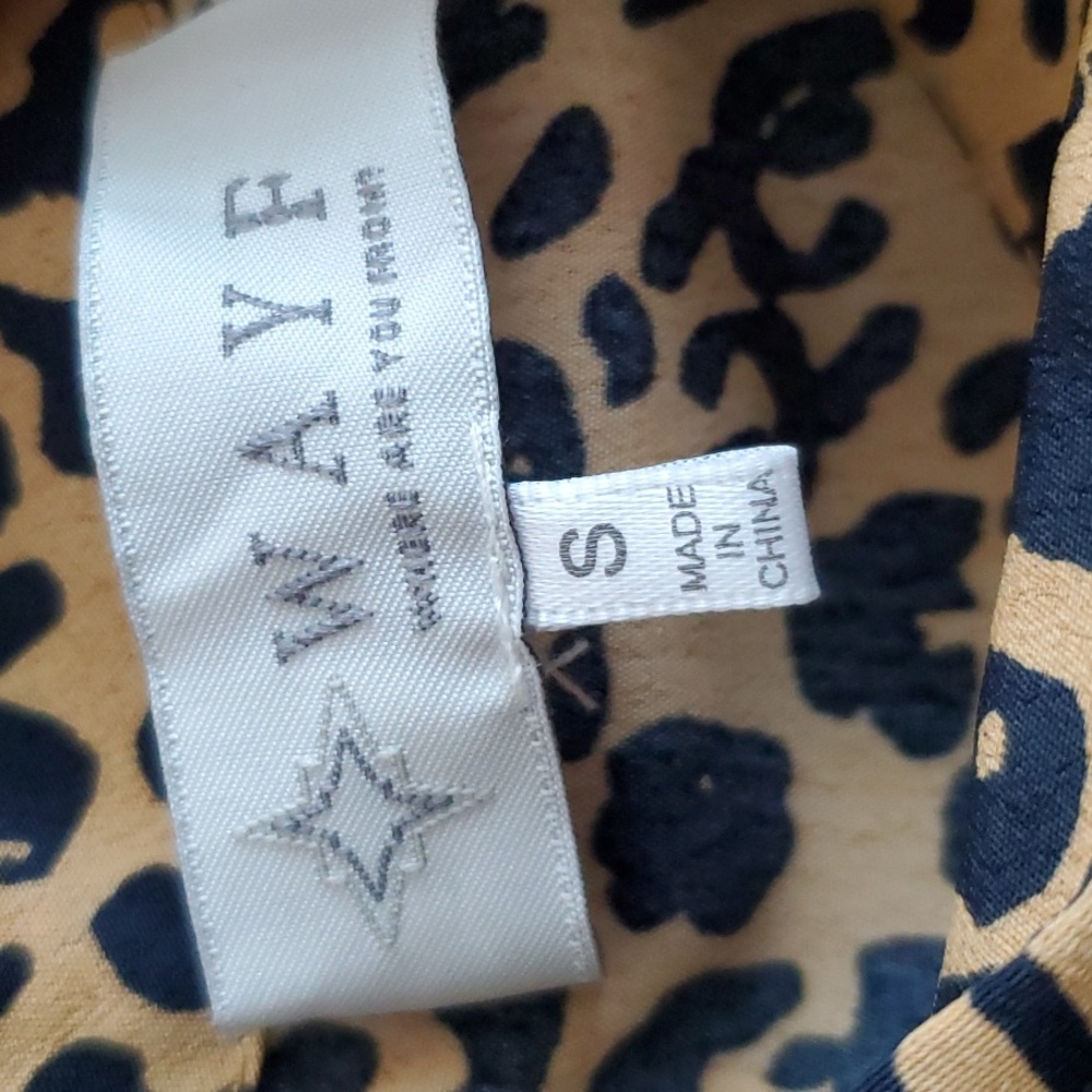 Wayf Where Are You From Cheetah Print Babydoll Mi… - image 2